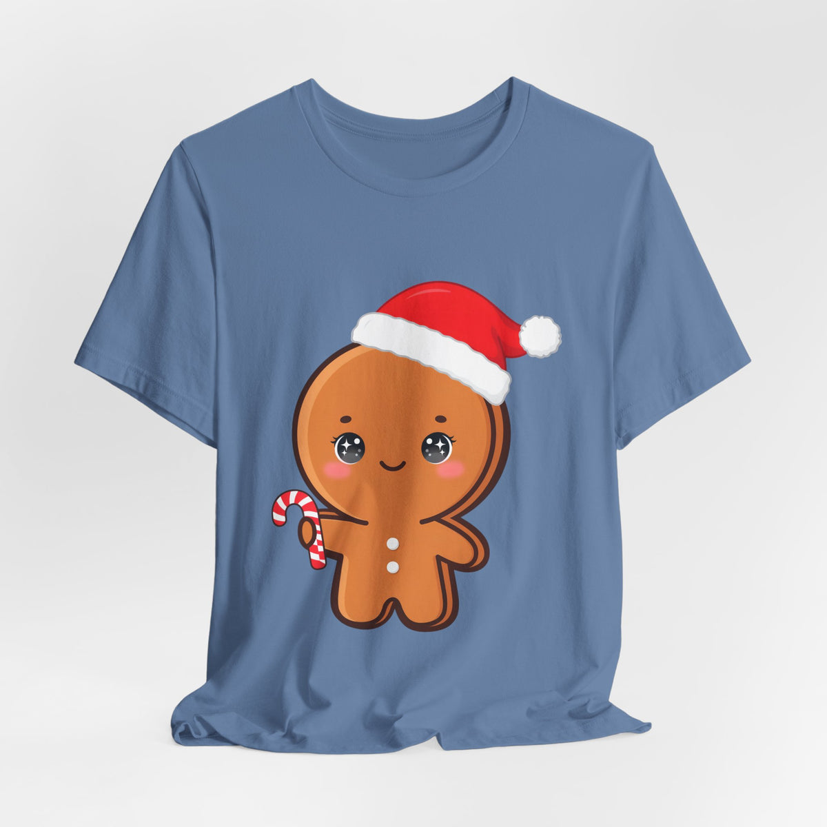 Gingerbread Man Christmas T-Shirt, Cute Kawaii Holiday Tee