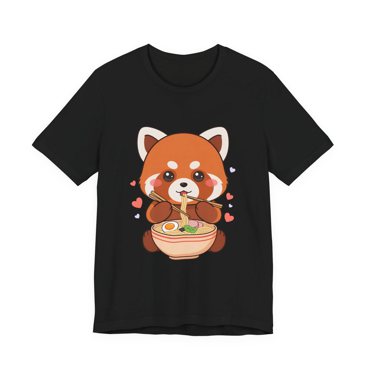 Kawaii Red Panda Ramen T-Shirt for Cozy Foodie Style