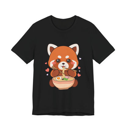 Kawaii Red Panda Ramen T-Shirt for Cozy Foodie Style
