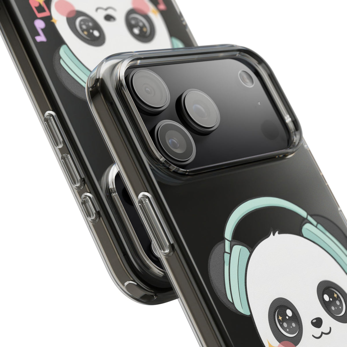 Kawaii Panda Phone Case with Headphones