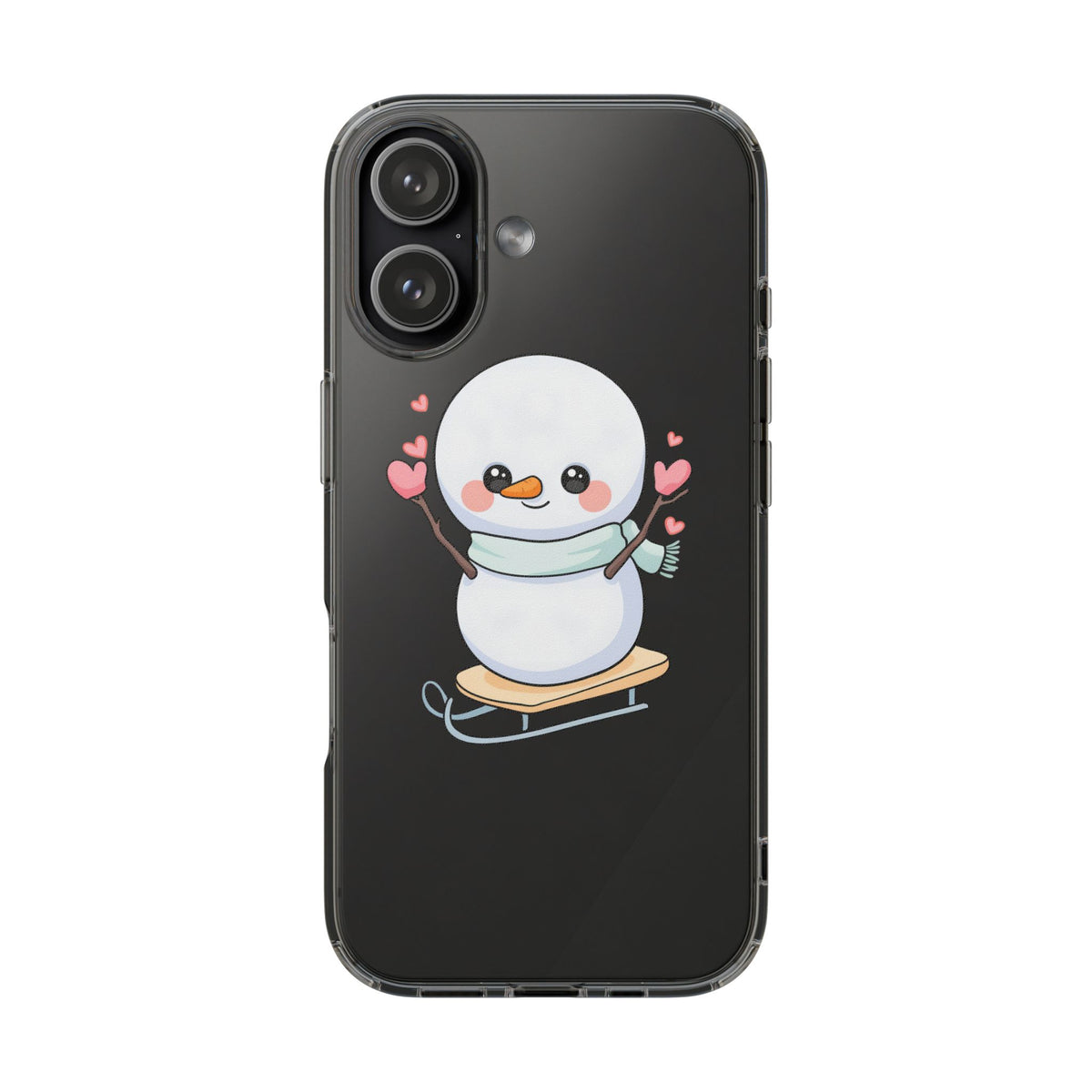 Kawaii Snowman Phone Case, Cute Winter Cheer