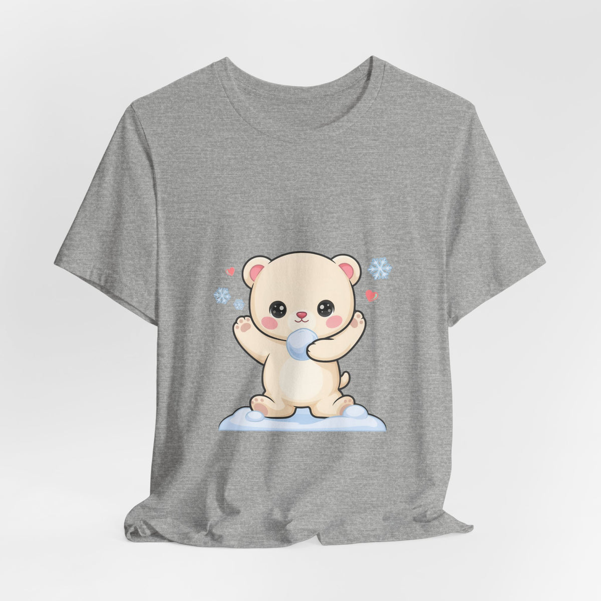 Kawaii Polar Bear Tee, Cute Snow Day Unisex Shirt