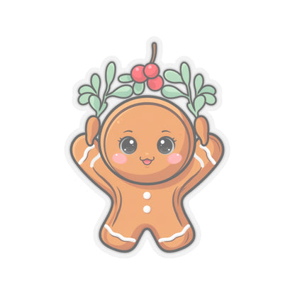 Kawaii Gingerbread Sticker for Cozy Christmas Cheer