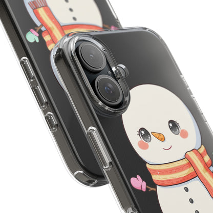 Kawaii Snowman Phone Case – Cute Christmas Clear Case
