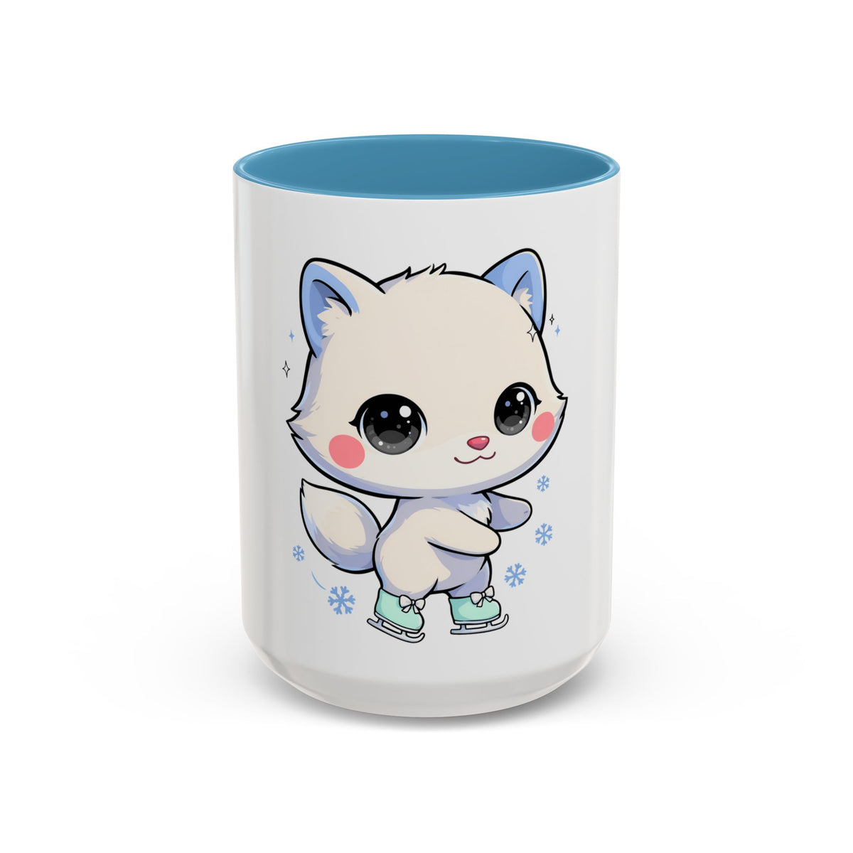 Kawaii Arctic Fox Mug for Cozy Winter Coffee Breaks