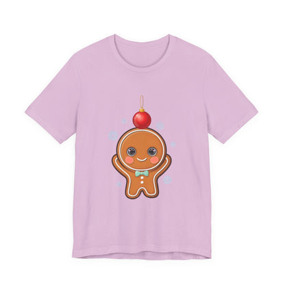Kawaii Gingerbread Christmas Tee, Cute Holiday Unisex Shirt