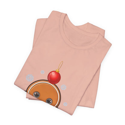 Kawaii Gingerbread Christmas Tee, Cute Holiday Unisex Shirt