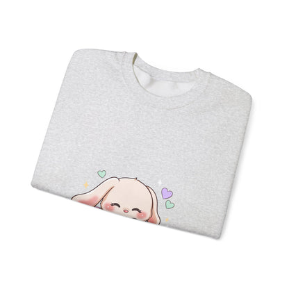 Kawaii Bunny Sweatshirt, Sleeping Cloud Chibi Crewneck
