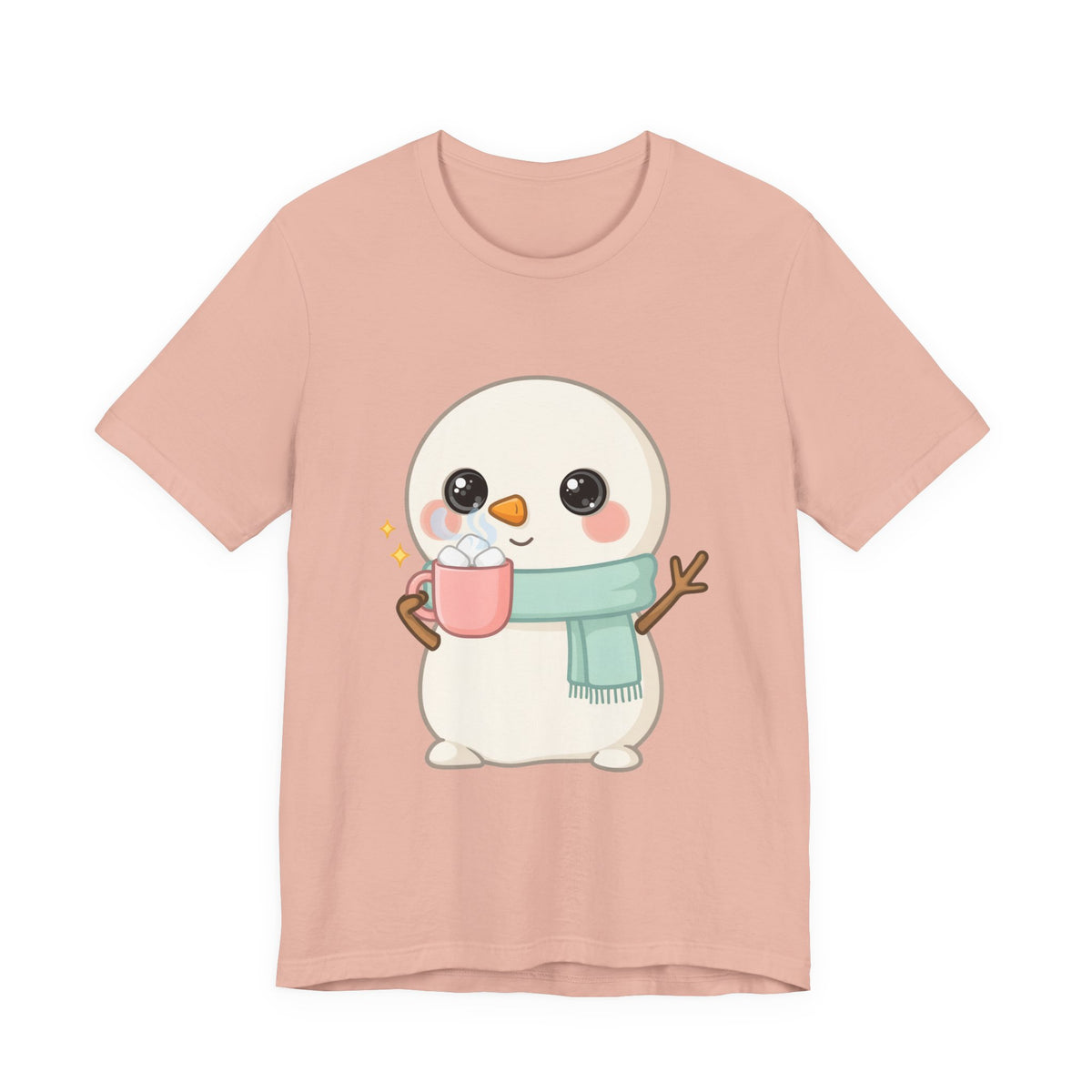 Kawaii Snowman T-Shirt for Cozy Cocoa Breaks