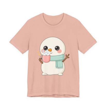 Kawaii Snowman T-Shirt for Cozy Cocoa Breaks