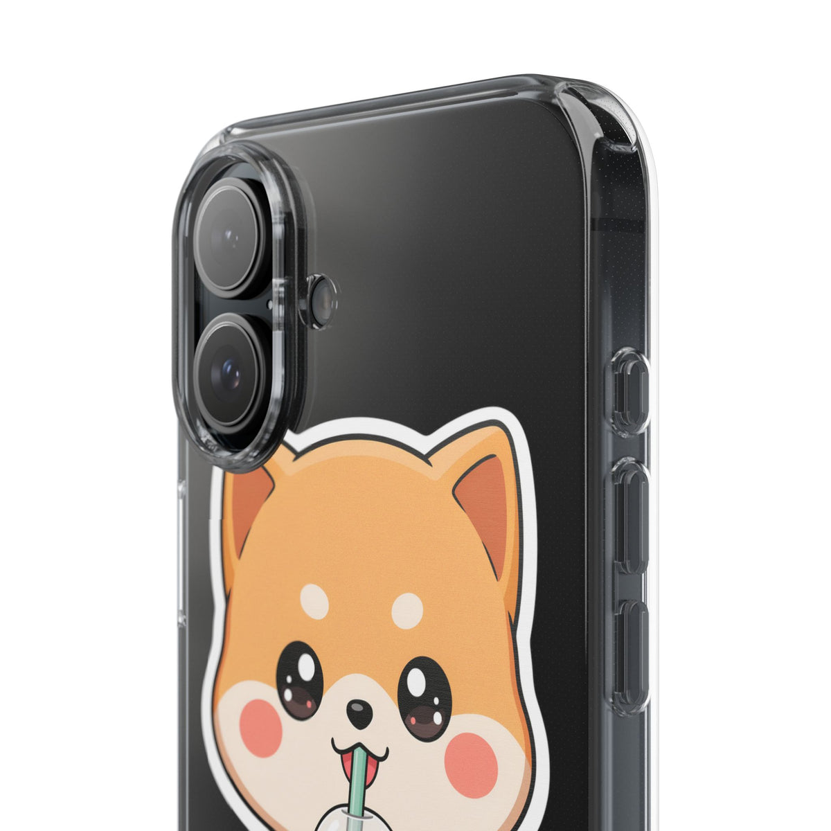 Kawaii Shiba Inu Phone Case for Bubble Tea Lovers