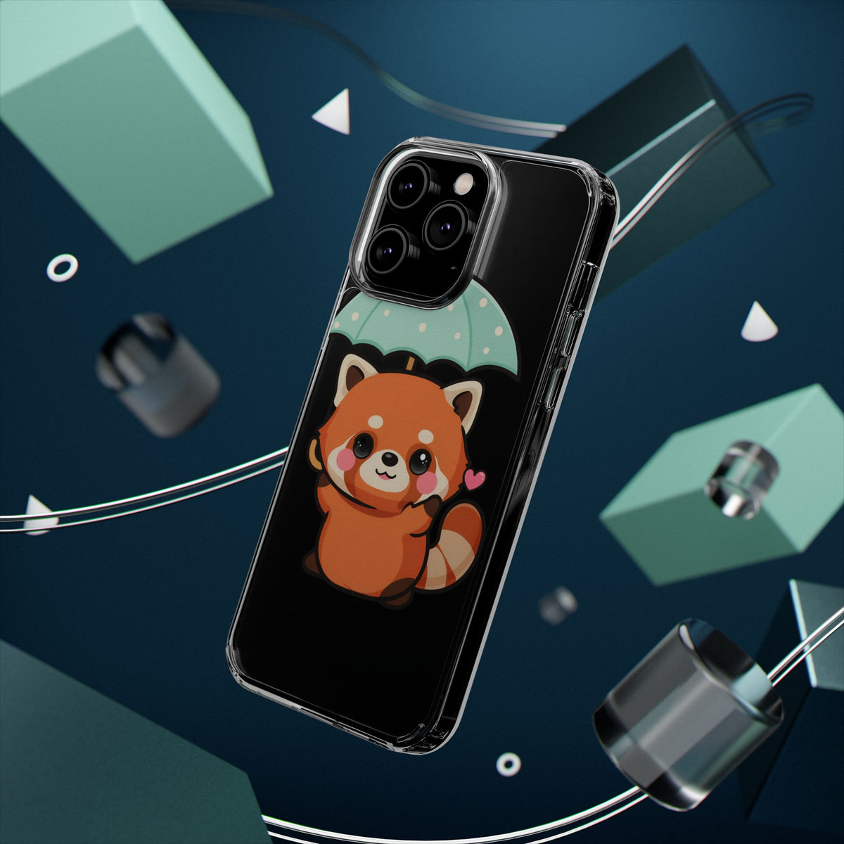Kawaii Red Panda Clear Impact-Resistant Case
