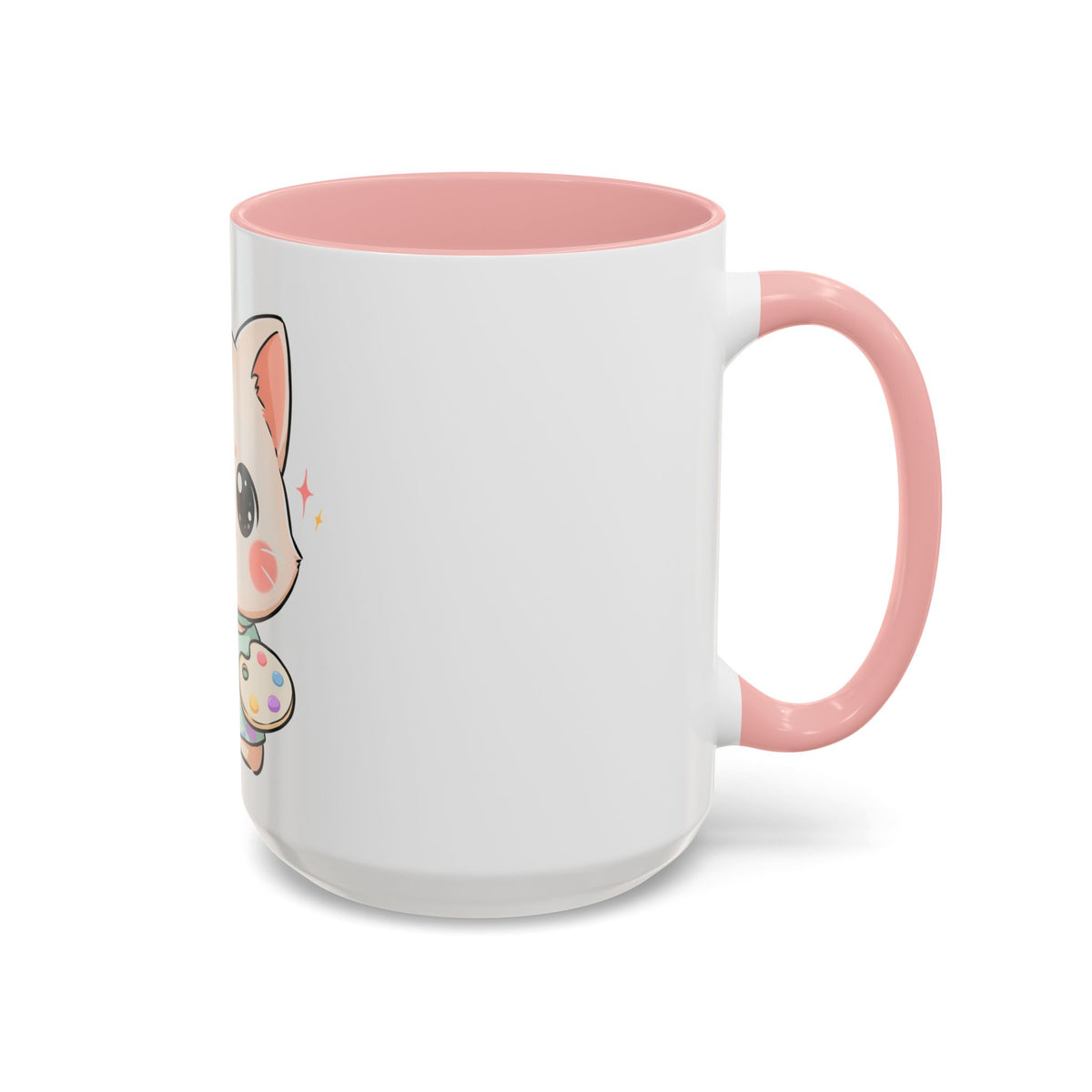 Kawaii Cat Artist Accent Coffee Mug