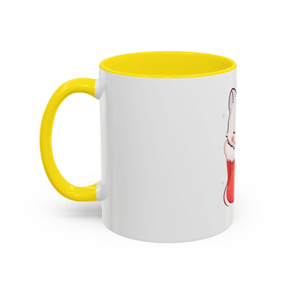 Kawaii Christmas Fox Accent Mug for Cozy Holiday Sips