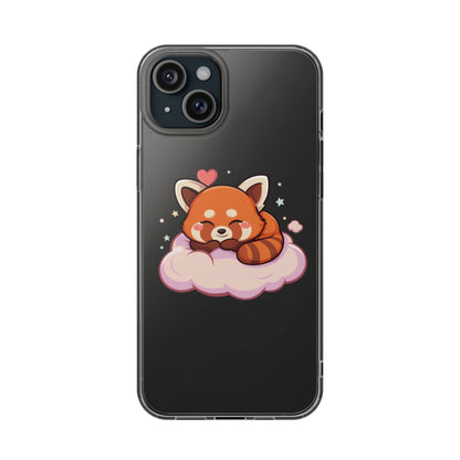 Cute Red Panda Phone Case, Dreamy Kawaii Cloud Art