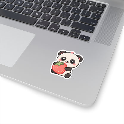 Kawaii Panda Strawberry Sticker for Sweet Little Joys