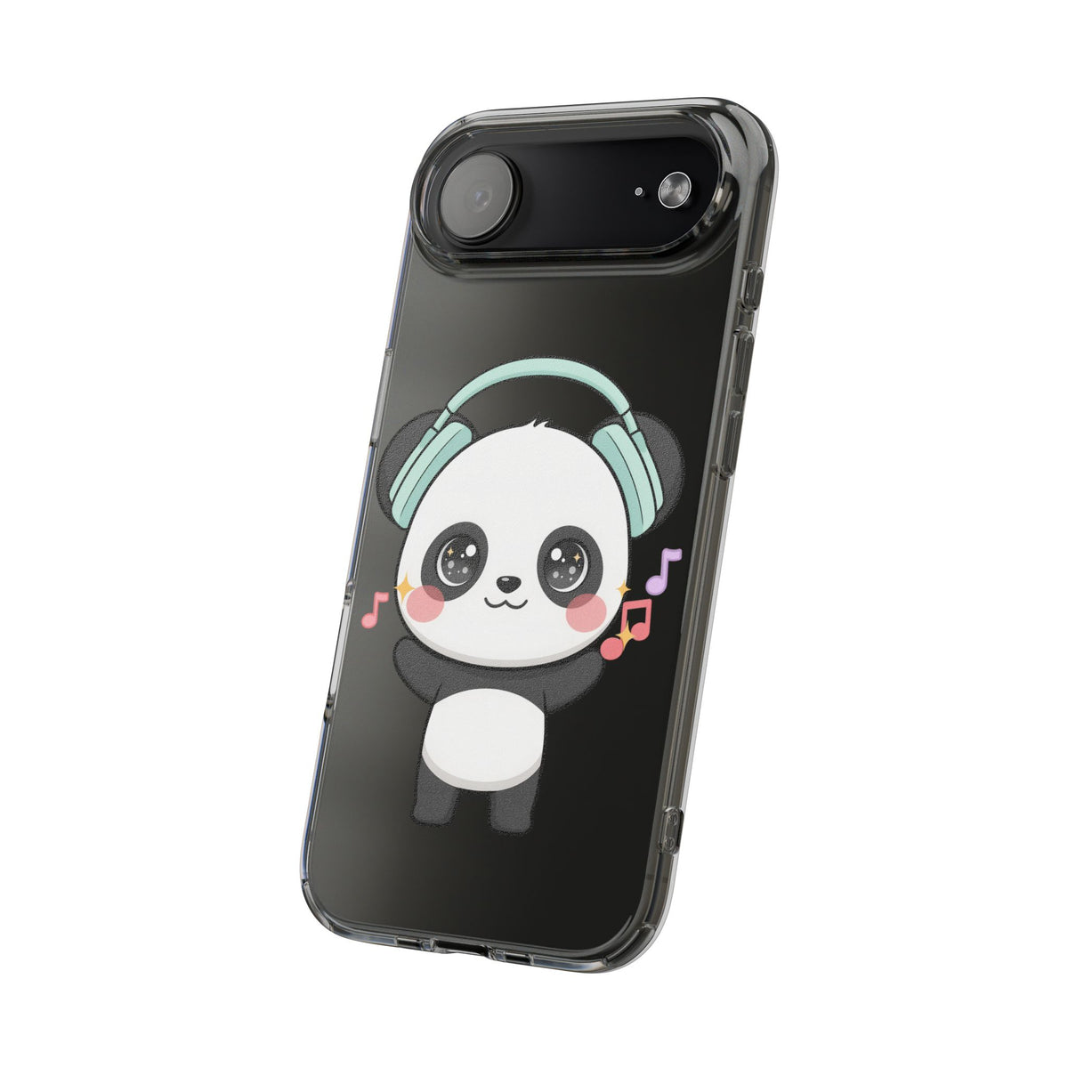 Kawaii Panda Phone Case with Headphones