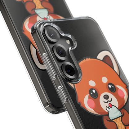 Kawaii Red Panda Phone Case with Ice Cream