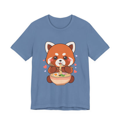 Kawaii Red Panda Ramen T-Shirt for Cozy Foodie Style