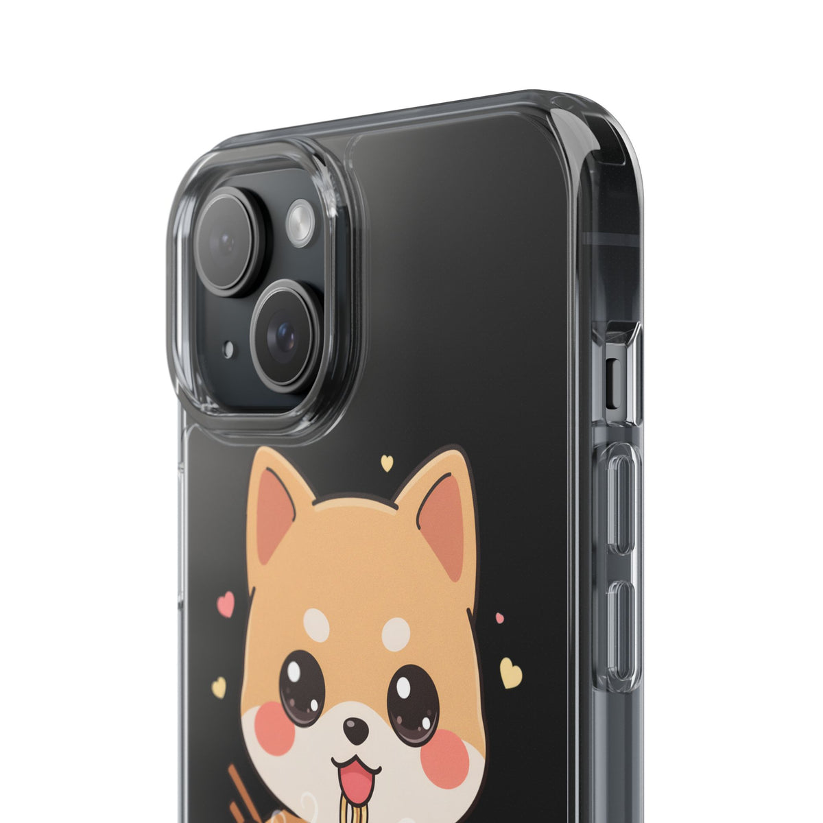 Kawaii Shiba Inu Ramen Clear Impact-Resistant Case