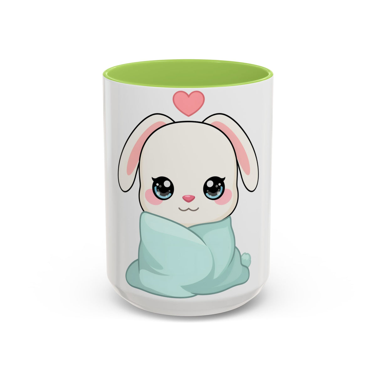 Kawaii Bunny Accent Coffee Mug for Cozy Moments