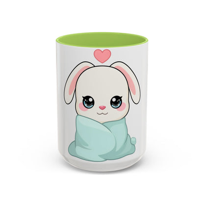 Kawaii Bunny Accent Coffee Mug for Cozy Moments