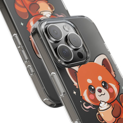 Kawaii Red Panda Phone Case with Latte