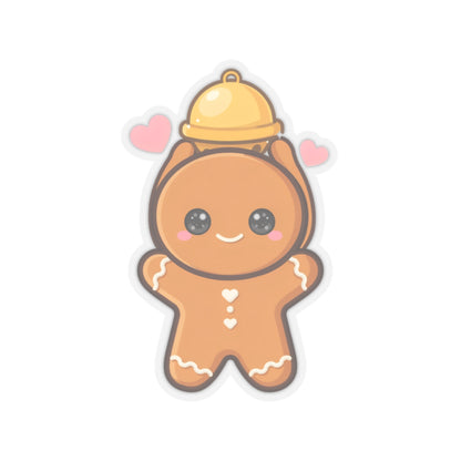 Christmas Gingerbread Sticker – Cute Kawaii Holiday Decor