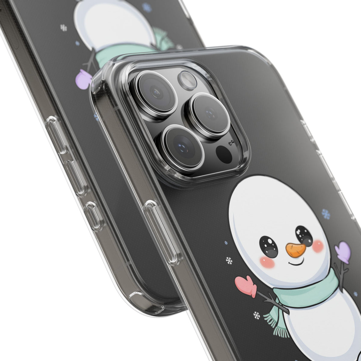 Kawaii Snowman Clear Impact-Resistant Case