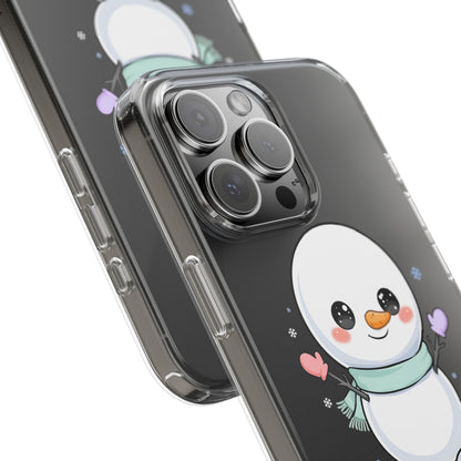 Kawaii Snowman Clear Impact-Resistant Case