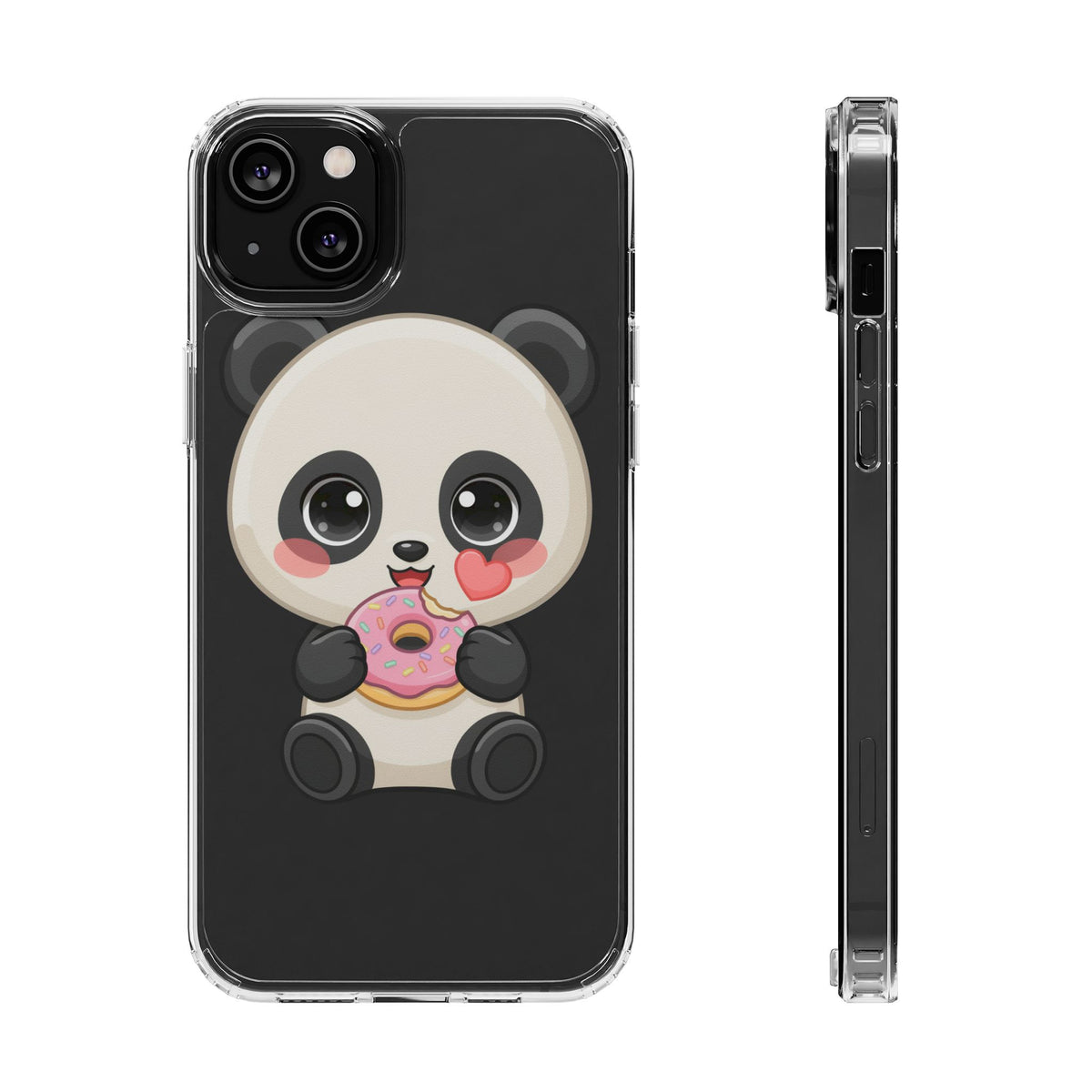 Kawaii Panda Phone Case with Donut