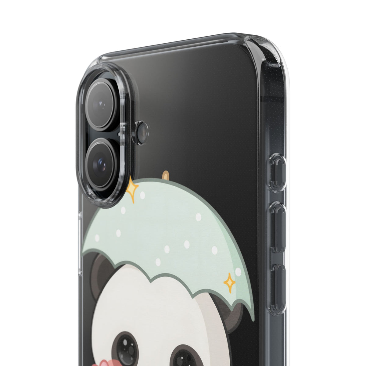Kawaii Panda Clear Impact-Resistant Phone Case