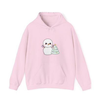 Kawaii Christmas Snowman Hoodie for Cute Holiday Cheer