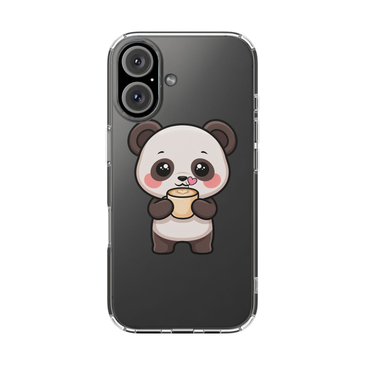 Kawaii Panda Latte Clear Impact-Resistant Case