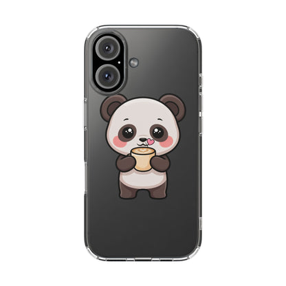 Kawaii Panda Latte Clear Impact-Resistant Case