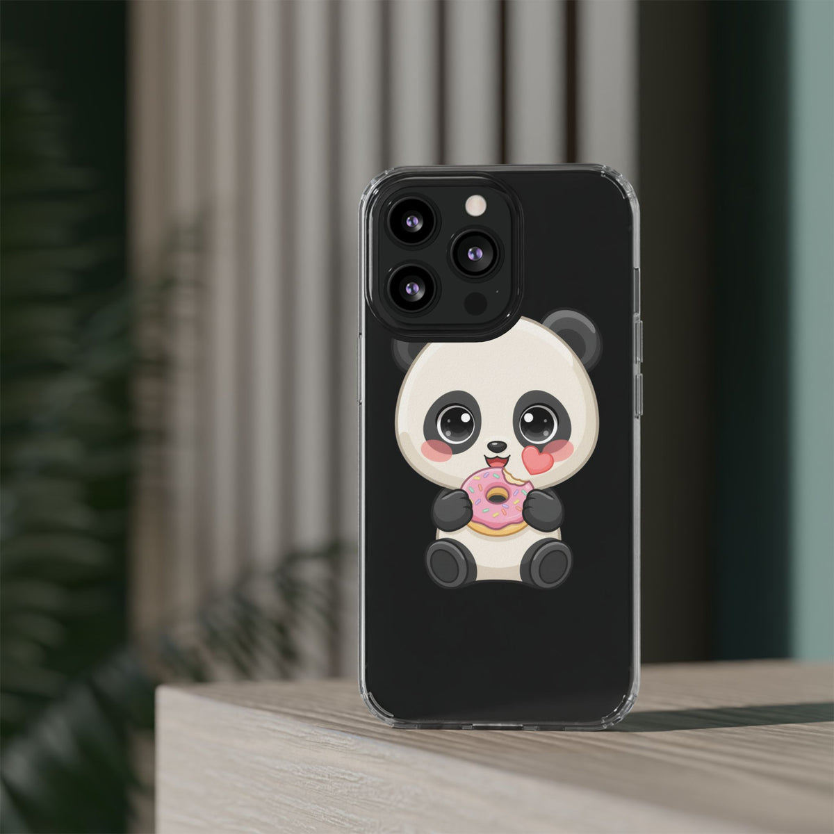 Kawaii Panda Phone Case with Donut
