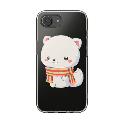 Kawaii Arctic Fox Phone Case, Cozy Christmas Scarf