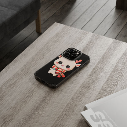 Christmas Reindeer Phone Case, Cute Kawaii Holiday Gift