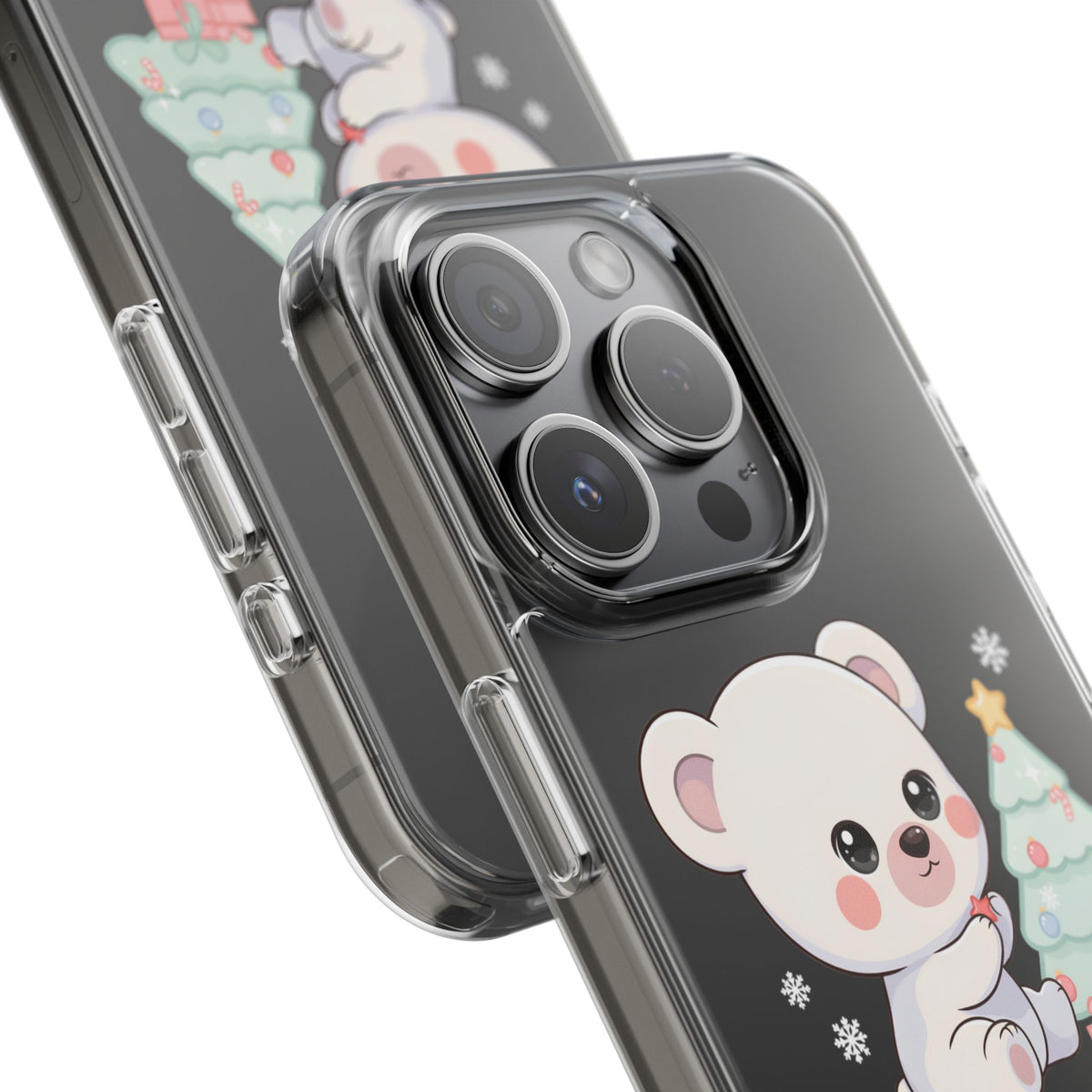 Christmas Polar Bear Phone Case, Kawaii Holiday Accessory
