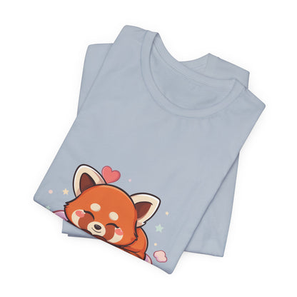 Kawaii Red Panda T-Shirt, Cute Sleeping Animal Tee