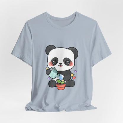 Kawaii Panda T-Shirt, Cute Plant Lover Gift