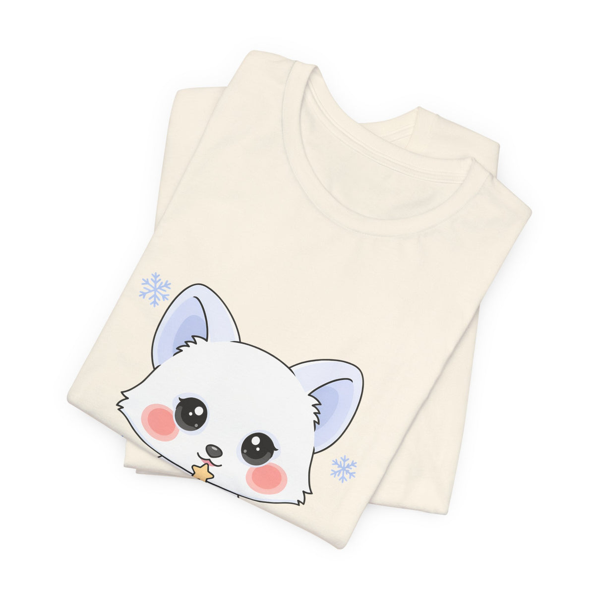 Kawaii Christmas Fox T-Shirt for Cozy Holiday Decorating