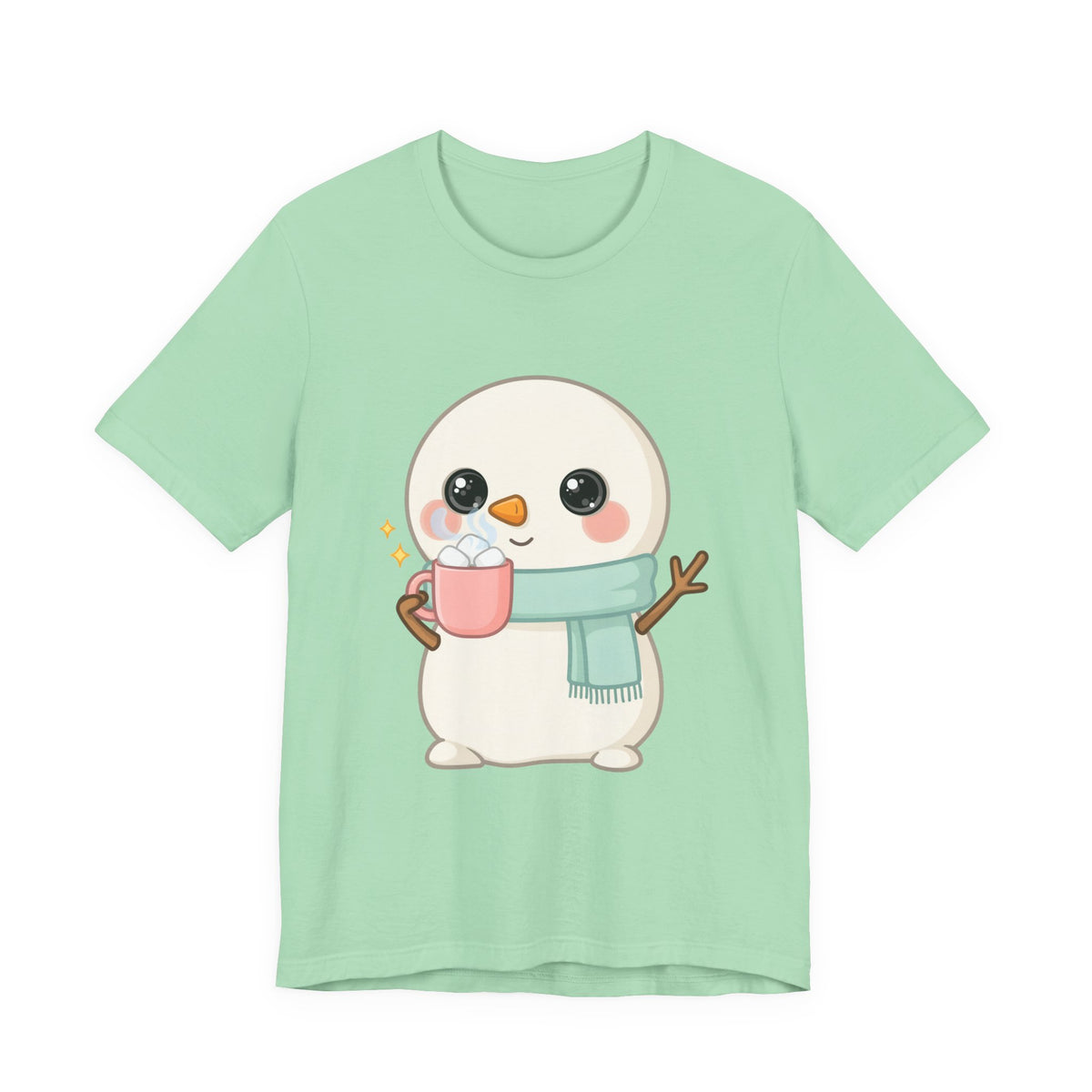 Kawaii Snowman T-Shirt for Cozy Cocoa Breaks
