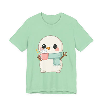 Kawaii Snowman T-Shirt for Cozy Cocoa Breaks