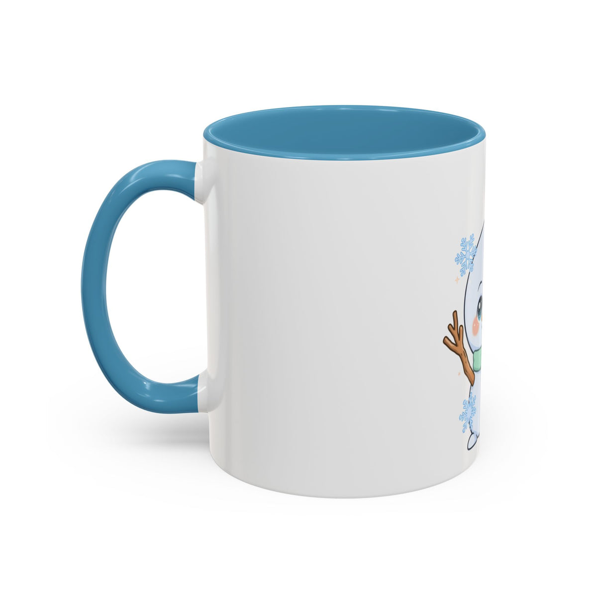 Kawaii Snowman Accent Coffee Mug for Winter Fans