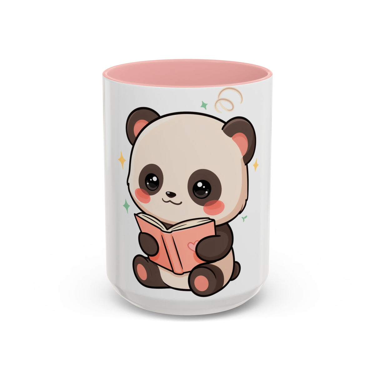 Kawaii Panda Reading Mug, Cute Book Lover Coffee Cup