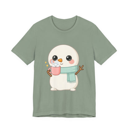 Kawaii Snowman T-Shirt for Cozy Cocoa Breaks