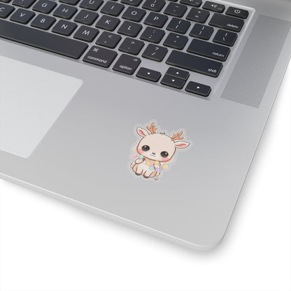 Kawaii Reindeer Sticker for Cute Holiday Decor