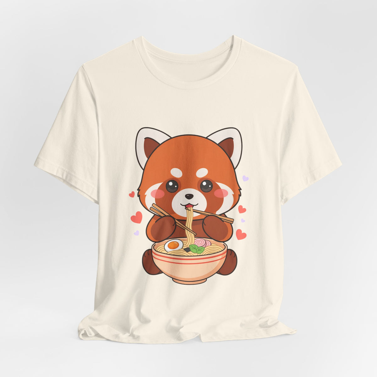 Kawaii Red Panda Ramen T-Shirt for Cozy Foodie Style