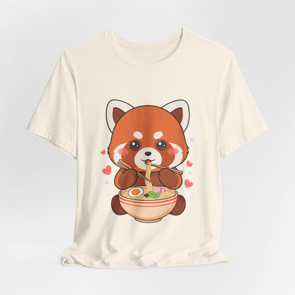Kawaii Red Panda Ramen T-Shirt for Cozy Foodie Style